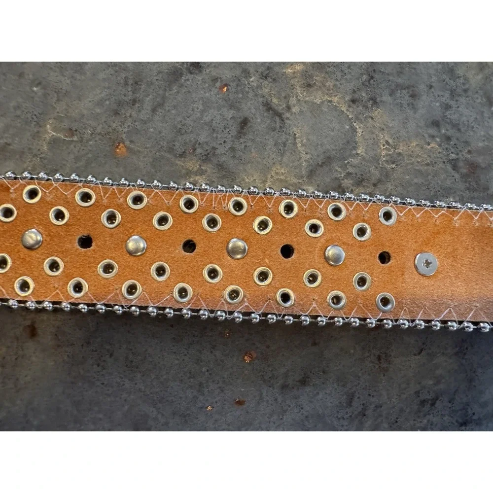 Western Rhinestone Cowhide Belt Hair On Hide Bling Cowgirl Rodeo‎ Montana West
